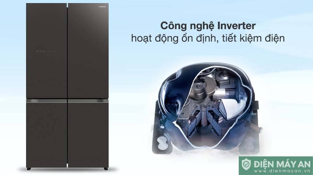 Tủ lạnh Hitachi Inverter 645 lít Multidoor R-WB700VGV4 GMG